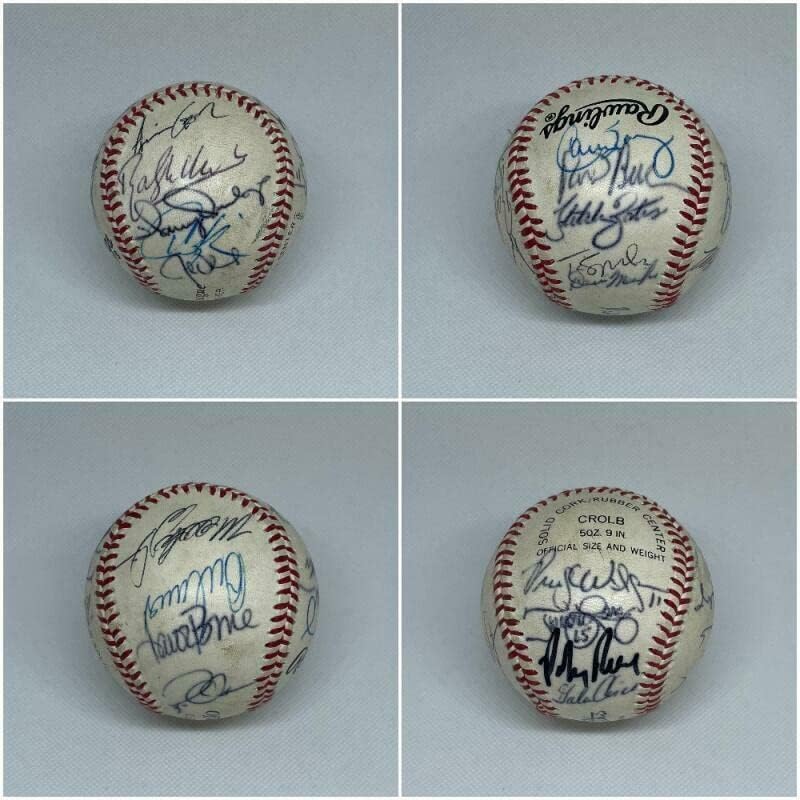 Играта на топка с няколко автограф - Мениджър на Янките Аарон Буун + още 17 души - Бейзболни топки с автографи