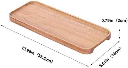 Обслужването на тави и ястия от масив акация (14 х 5.5 инча) Правоъгълни Дървени Обслужващи ястия, Дървени дъски