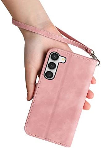 TopFunny Калъфи Galaxy S23 Plus, една чанта-портфейл за жени Samsung s23 +, калъф с държач за карти, Ретро-светкавица,
