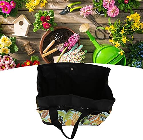 Yosoo Градински чанта-тоут, чанта за градински инструменти с флорални принтом, богат на функции преносима чанта