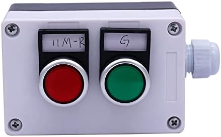 HKTS 22 мм, 10A 440 В 1NO 1NC Червен Зелен Знак Незабавен Бутон Превключвател Бутон Превключва на Станцията