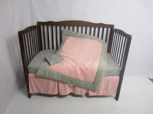 Комплект Спално бельо за детска креватчета Zuma от 4 теми, Сиво /Розово