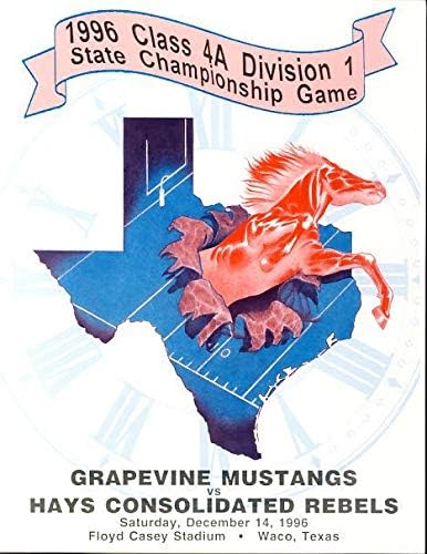 1996 Програма 5A Grapevine vs Hays State Първенство Program - Програма колежи