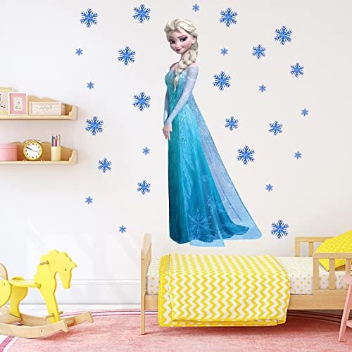 3D Замразени Стикери за стена, Сладки Етикети Принцеса на стената за детска Спалня, Хубава музика за Фон Стикер