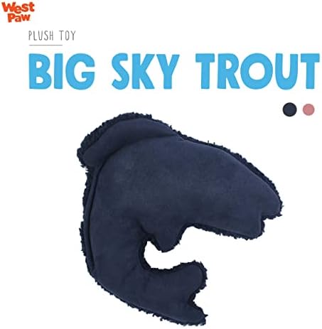 WEST PAW Big Sky Trout Скрипучая Плюшен играчка за кучета – Меки играчки за кучета, малки Кученца – Машинно