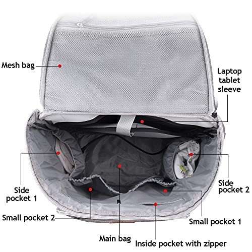 Страхотна чанта за памперси yookee home, Раница за близнаци или две деца на Разтегателен Чанта за Памперси за