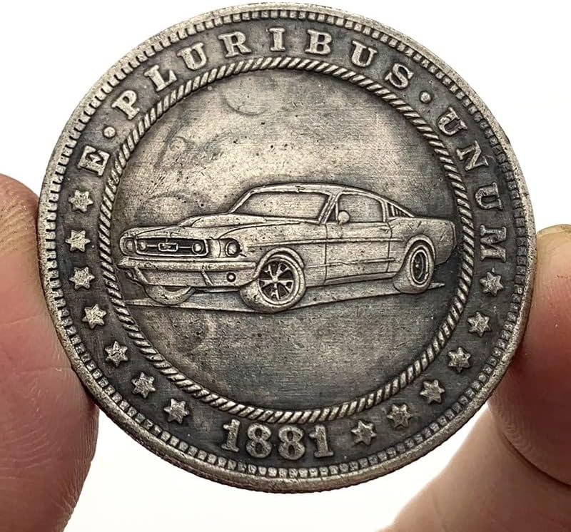 1881 Скитащи Монети Мед Сребро автомобил Медал Колекционерски Монети, за да Играе една Ръка Украшение Монети