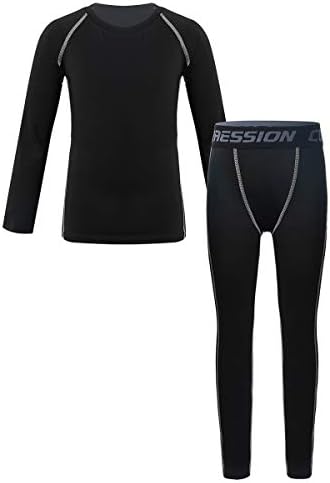 MSemis/Компресия Ризи и Панталони с дълги ръкави за Момчета и Момичета, Комплект Професионални спортни облекла