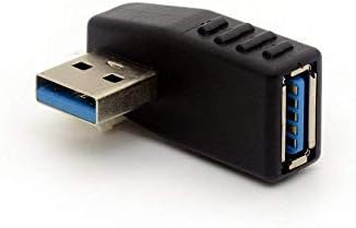 Адаптер USB 3.0 под ъгъл 90 °, удължителен кабел USB-конектор под ъгъл 90 градуса, съединител USB тип A с конектор