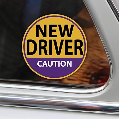 5 Опаковки Новите Етикети на Водача Предупредителен Знак 4.8 x 4.8 - Свалящ Стикер за windows на камион на Бронята на Автомобила