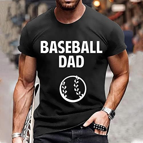 Мъжка тениска, Бейзболна Фланелка с писмото Принтом Татко, Ежедневна Риза в стил хип-Хоп С къс ръкав, Блузи