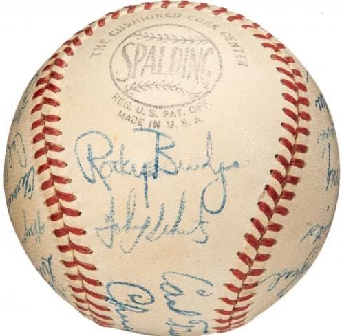Чудесна Джаки Робинсън, от 1951 г., отборът на Бруклин Доджърс Подписа Бейзболен PSA DNA - Бейзболни топки С