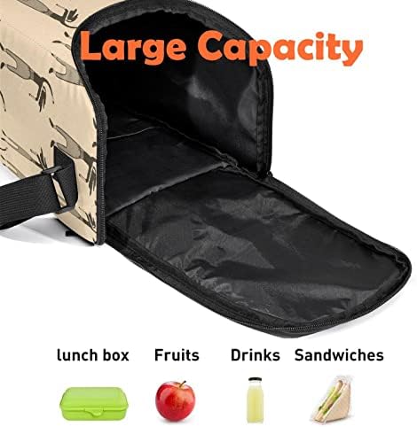 Чанта за обяд за Жени и Мъже, Изолирано Чанта-Тоут Crazy Dancing Women Lunch Box с Регулируем пагон за Училище,