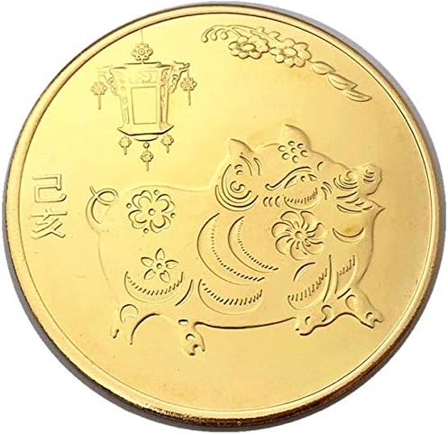 2019 г. Златна Възпоменателна Монета Година на Свинята в Знак на Зодиака Животно Зодиак Прасе Златна Монета