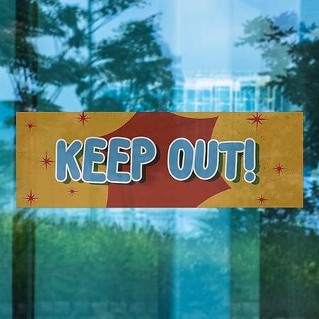 CGSignLab | Прозорец верига Keep Out -Взрив Носталгия | 36 x12
