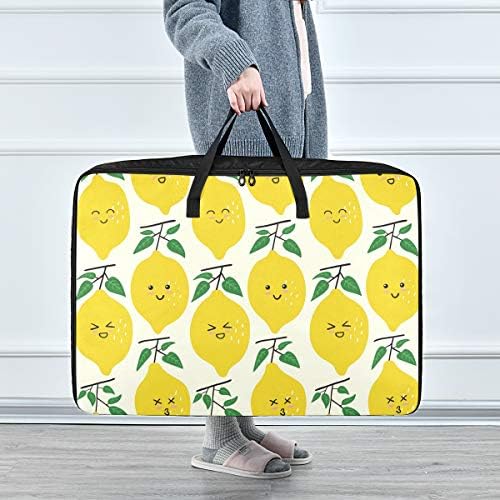 Emelivor Чанта за съхранение на дрехи Под Завивките - Голямата Голям Скъпа Чанта-Органайзер с Лимон с Цип, Украса