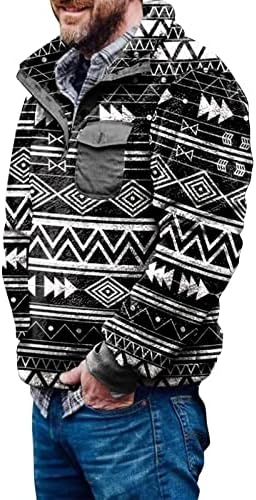 Блузи за Мъже, Мъжки Якета от ацтеките Руно, Блузи с пухкава Шерпом, Пуловери копчета Палто, Реколта Пуловери