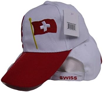 Раффин Флаг на Компанията Swiss Швейцария Кънтри Бродирани Бейзболна Шапка В стил Кънтри Розов Цвят