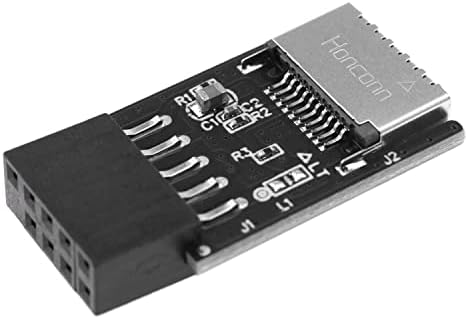 DGZZI USB Адаптер за предния панел USB 2.0 Заглавието на предния панел USB 9Pin за USB 2.0 Type-E Вътрешно адаптер