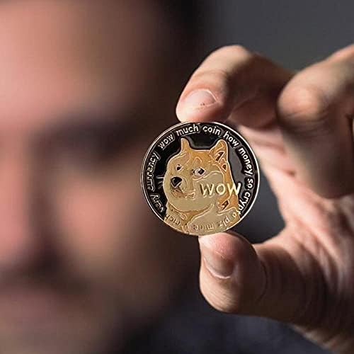 Творчески възпоменателни монети Dogecoin Позлатени монети Чудесен физически подарък, който може да се събере