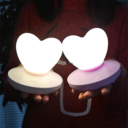 ZJHYXYH Настолна лампа със сензорен контрол, акумулаторна която симулира лампа за момичета, Энергосберегающая романтичната любов, декорация във формата на сърце, лек?