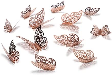 Тони Старк 3D Декорации във формата на пеперуди от Розово злато, Стенен Декор за Домашно парти, Хол, Класната