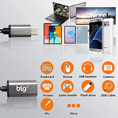 Big-E C USB-USB 3.0 Женски OTG адаптер, съвместим с вашия BMW 2019 X7 за пълноценно свързване на кабел USB On
