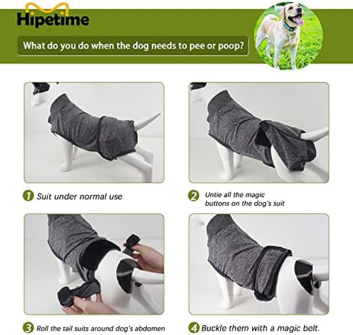 Възстановителен костюм Hiptime за кучета, Котки, След операцията, която замества електронен нашийник, Конус за кучета, Алтернатива на Обикновения Конус, Превръзки за р