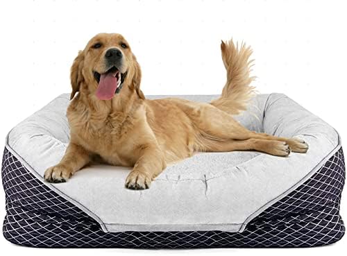 Легло за кучета AsFrost Ортопедично Легло за кучета, малки кучета за малки/Средни / Големи кучета С твърда ортопедична пяна-Мека Моющаяся легло за домашни любимци Диша?