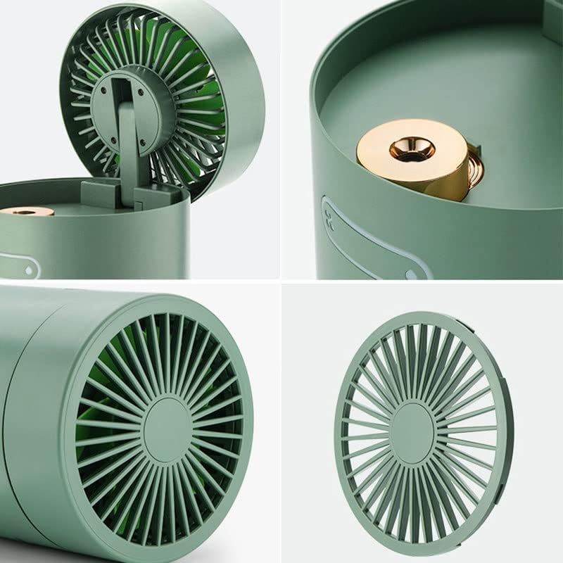n/a Електрически вентилатор Сгъваема Мини Преносим Настолен USB вентилатор с bobble глава, Офис зареждане, Малък вентилатор, Лятна география (Цвят: зелен, размер: 115 * 115 * 13