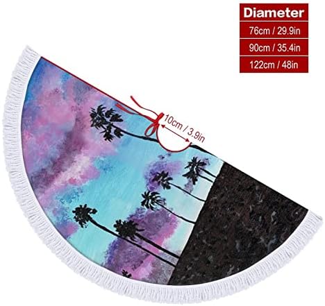 Пола във вид на Елхи Sunset Palm за Празнични украси с Дантелен Пискюл