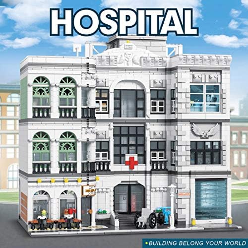 Строителни комплекти RAZZCO Modern Hospital MOC, Набор от Градивни елементи за градската Архитектура, Комплект