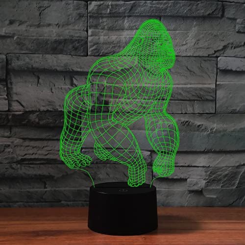 SUPERRUIDALONG 3D Анимационен филм Шимпанзетата Дистанционно Управление 16 Цвята Нощни Светлини Илюзия Акрилна
